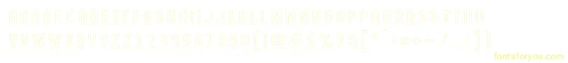 DISPLAYED outline-Schriftart – Gelbe Schriften auf weißem Hintergrund