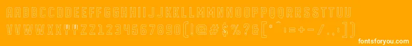 DISPLAYED outline Font – White Fonts on Orange Background