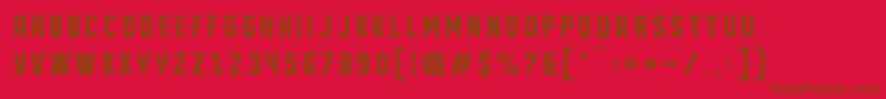 DISPLAYED Font – Brown Fonts on Red Background