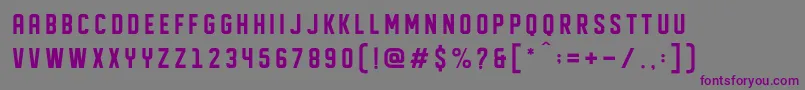 Шрифт DISPLAYED – фиолетовые шрифты на сером фоне