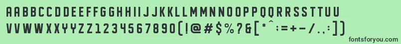 DISPLAYED Font – Black Fonts on Green Background