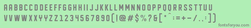 DISPLAYED Font – Gray Fonts on Green Background