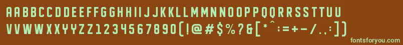 Шрифт DISPLAYED – зелёные шрифты на коричневом фоне