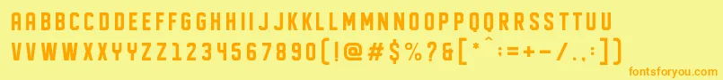 DISPLAYED Font – Orange Fonts on Yellow Background