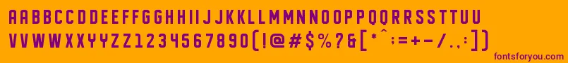 DISPLAYED Font – Purple Fonts on Orange Background