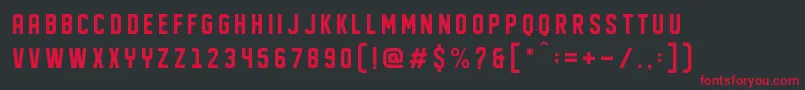 DISPLAYED Font – Red Fonts on Black Background
