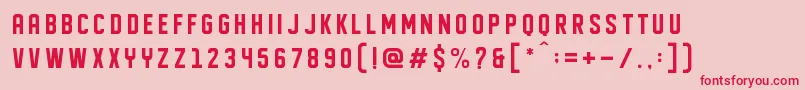 DISPLAYED Font – Red Fonts on Pink Background