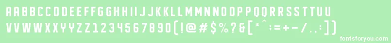 DISPLAYED Font – White Fonts on Green Background