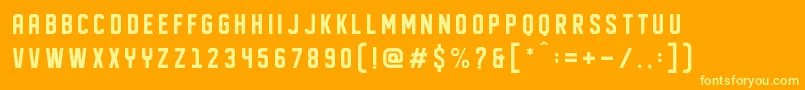 DISPLAYED Font – Yellow Fonts on Orange Background
