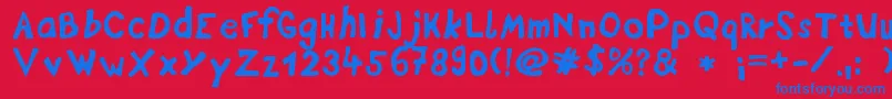 DisplayFadi Font – Blue Fonts on Red Background