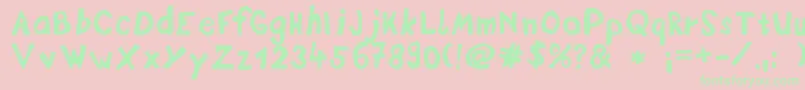 DisplayFadi Font – Green Fonts on Pink Background