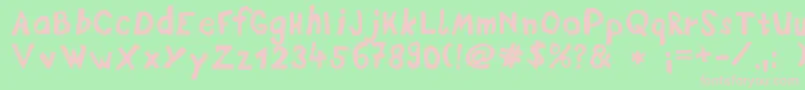 DisplayFadi Font – Pink Fonts on Green Background