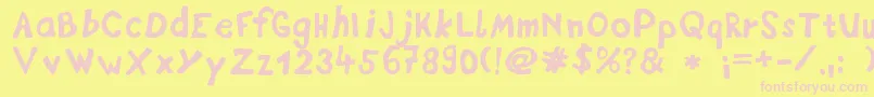 DisplayFadi Font – Pink Fonts on Yellow Background