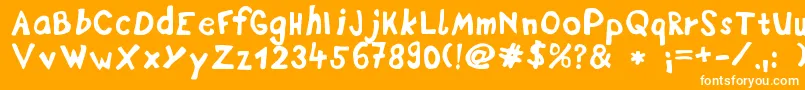 DisplayFadi Font – White Fonts on Orange Background