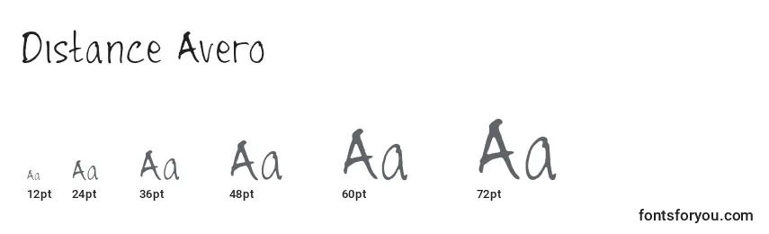 Distance Avero Font Sizes
