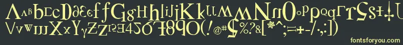 DISTF    Font – Yellow Fonts on Black Background