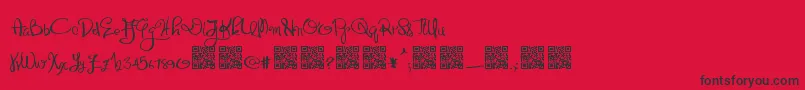 フォントDistinguished – 赤い背景に黒い文字