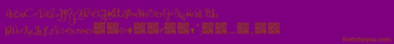 Distinguished Font – Brown Fonts on Purple Background
