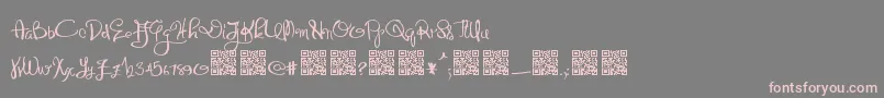 フォントDistinguished – 灰色の背景にピンクのフォント