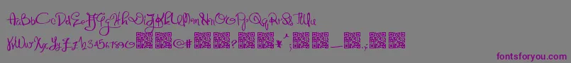 Distinguished Font – Purple Fonts on Gray Background