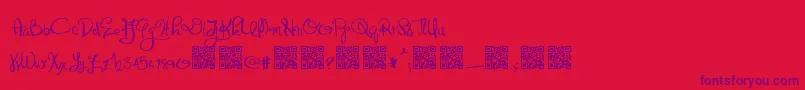 Distinguished Font – Purple Fonts on Red Background