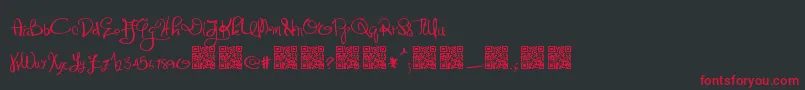 Distinguished Font – Red Fonts on Black Background