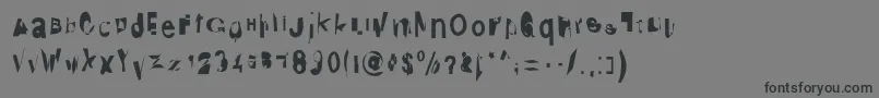 Distraught Font – Black Fonts on Gray Background
