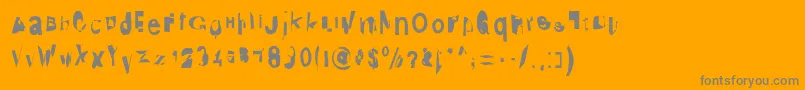 フォントDistraught – オレンジの背景に灰色の文字