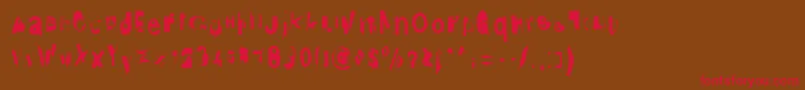 Distraught Font – Red Fonts on Brown Background
