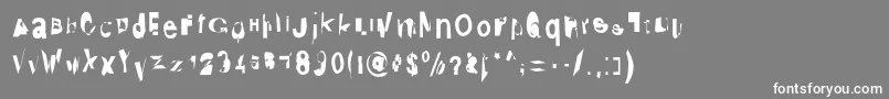 Distraught Font – White Fonts on Gray Background
