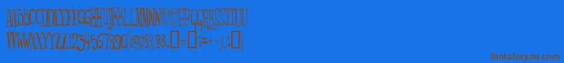 More about Monsterfreak Font Monsterfreak Font – Brown Fonts on Blue Background