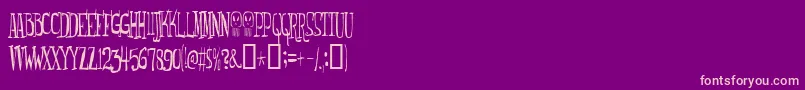 Monsterfreak-Schriftart – Rosa Schriften auf violettem Hintergrund