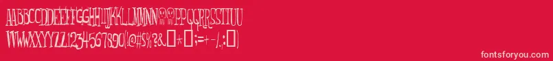 Monsterfreak Font – Pink Fonts on Red Background