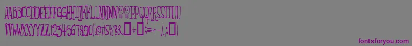 Monsterfreak Font – Purple Fonts on Gray Background