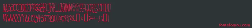 Monsterfreak Font – Red Fonts on Black Background