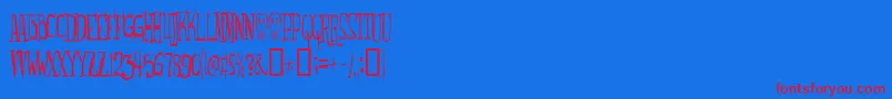 Monsterfreak Font – Red Fonts on Blue Background