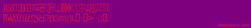 Monsterfreak Font – Red Fonts on Purple Background