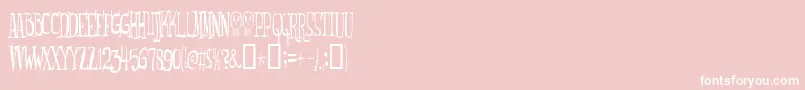 Monsterfreak Font – White Fonts on Pink Background