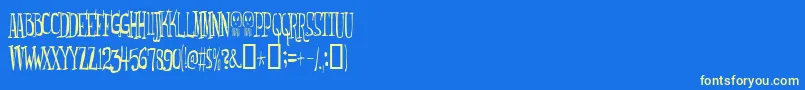 Monsterfreak Font – Yellow Fonts on Blue Background