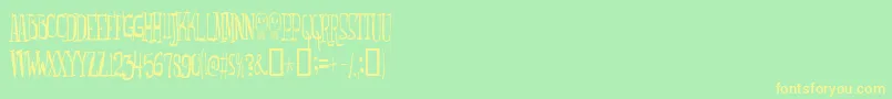 Monsterfreak Font – Yellow Fonts on Green Background