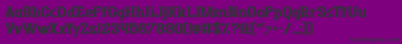 フォントDistrict Four – 紫の背景に黒い文字