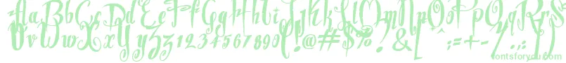 Dite Alla Giovine Font – Green Fonts on White Background