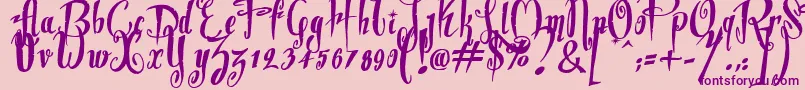 Dite Alla Giovine Font – Purple Fonts on Pink Background