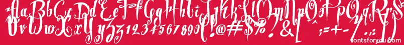 Dite Alla Giovine Font – White Fonts on Red Background