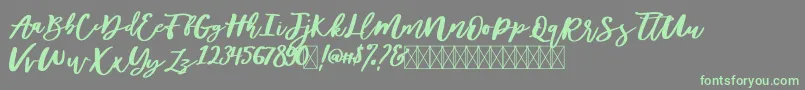 Weitere Informationen zur DiveilScriptFree-Schriftart DiveilScriptFree-Schriftart – Grüne Schriften auf grauem Hintergrund