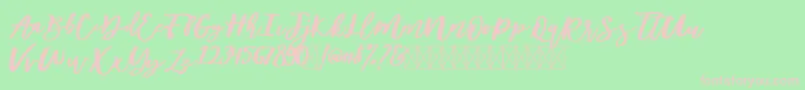 DiveilScriptFree Font – Pink Fonts on Green Background