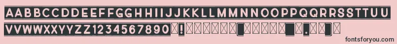 Diverplate Font – Black Fonts on Pink Background