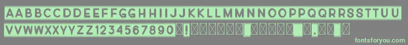 Diverplate Font – Green Fonts on Gray Background