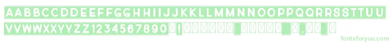 Czcionka Diverplate – zielone czcionki