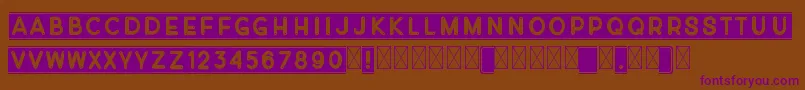 Diverplate-fontti – violetit fontit ruskealla taustalla